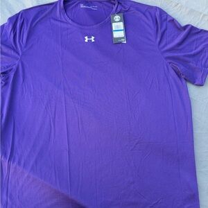 Under Armour Men's Purple Short Sleeve HeatGear Tee